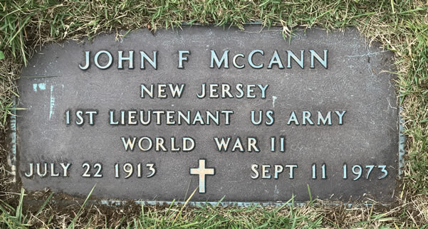 John F. McCann Grave Marker
